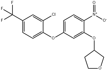 3-[5-[2-chloro-4-(trifluoromethyl)phenoxy]-2-nitro-phenoxy]oxolane 结构式