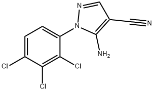 5-amino-1-(2,3,4-trichlorophenyl)-1H-pyrazole-4-carbonitrile 结构式