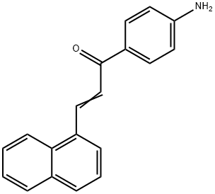 (E)-1-(4-氨基苯基)-3-萘-1-基-丙-2-烯-1-酮 结构式