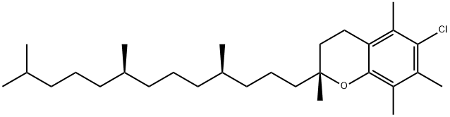 2,5,7,8-tetramethyl-2-(4,8,12-trimethyltridecyl)-6-chlorochroman 结构式