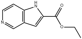 1H-吡咯并[3,2-C]吡啶-2-羧酸乙酯 结构式