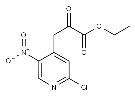 ETHYL 3-(2-CHLORO-5-NITROPYRIDIN-4-YL)-2-OXOPROPANOATE 结构式