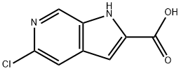5-氯-1H-吡咯并[2,3-C]吡啶-2-甲酸 结构式
