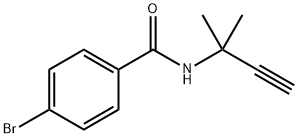 4-bromo-N-(2-methylbut-3-yn-2-yl)benzamide 结构式