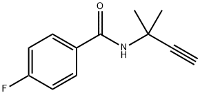 4-fluoro-N-(2-methylbut-3-yn-2-yl)benzamide 结构式