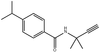 N-(2-methylbut-3-yn-2-yl)-4-propan-2-yl-benzamide 结构式