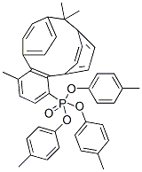 (1-甲基亚乙基)二-4,1-亚苯基四个(4-甲基苯基)磷酸酯 结构式