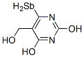 antimonyl-2,4-dihydroxy-5-hydroxymethylpyrimidine 结构式