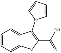 3-(1H-吡咯-1-基)苯并呋喃-2-羧酸 结构式