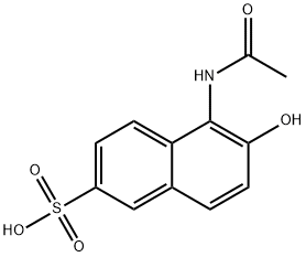 5-acetamido-6-hydroxynaphthalene-2-sulphonic acid 结构式