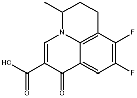8,9-二氟-5-甲基-6,7-二氢-1-氧代-1H,5H-苯并[ij]喹嗪-2-羧酸 结构式