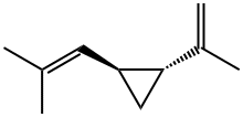 [1R,2S,(-)]-1-(1-Methylethenyl)-2-(2-methyl-1-propenyl)cyclopropane 结构式