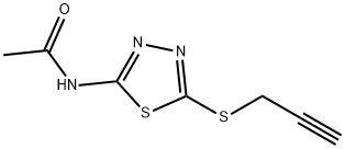N-[5-(2-propynylthio)-1,3,4-thiadiazol-2-yl]acetamide 结构式