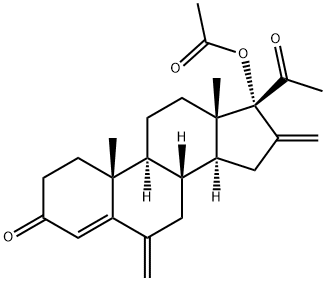 17ALPHA-ACETOXY-6,16-DI-METHYLENE-PREGN-4-EN-3,20-DIONE 结构式