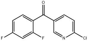 2-Chloro-5-(2,4-difluorobenzoyl)pyridine 结构式