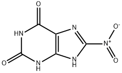 8-硝基-9H-嘌呤-2,6-二醇 结构式