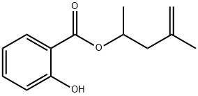 2-羟基苯甲酸-1,3-二甲基-3-丁烯酯 结构式