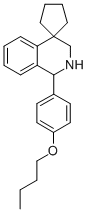 1'-(4-BUTOXYPHENYL)-2',3'-DIHYDRO-1'H-SPIRO[CYCLOPENTANE-1,4'-ISOQUINOLINE] 结构式