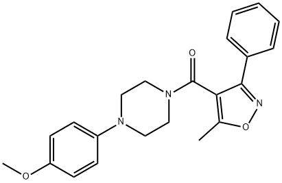 [4-(4-甲氧基苯基)-1-哌嗪基](5-甲基-3-苯基-4-异噁唑基)-甲酮 结构式