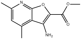 Furo[2,3-b]pyridine-2-carboxylic acid, 3-amino-4,6-dimethyl-, methyl ester (9CI) 结构式