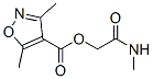 4-Isoxazolecarboxylicacid,3,5-dimethyl-,2-(methylamino)-2-oxoethylester(9CI) 结构式
