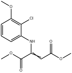 2-Butenedioic acid, 2-[(2-chloro-3-methoxyphenyl)amino]-, 1,4-dimethyl ester 结构式
