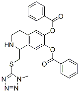 6,7-Isoquinolinediol,  1,2,3,4-tetrahydro-1-[[(1-methyl-1H-tetrazol-5-yl)thio]methyl]-,  dibenzoate  (ester)  (9CI) 结构式