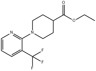 Ethyl 1-[3-(trifluoromethyl)pyridin-2-yl]piperidine-4-carboxylate 结构式