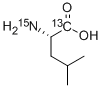 L-亮氨酸-1-13C,15N 结构式