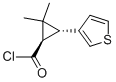 Cyclopropanecarbonyl chloride, 2,2-dimethyl-3-(3-thienyl)-, trans- (9CI) 结构式