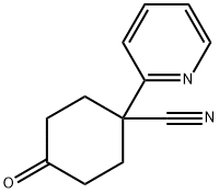 4-氧代-1-(2-吡啶基)环己甲腈 结构式