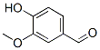 4-hydroxy-3-methoxy-benzaldehyde 结构式