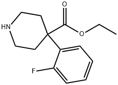 4-(2-FLUOROPHENYL)-4-PIPERIDINECARBOXYLIC ACID ETHYL ESTER 结构式