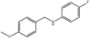 4-氟-N-(4-甲氧基苄基)苯胺 结构式