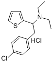 2-Thenylamine, alpha-(p-chlorobenzyl)-N,N-diethyl-, hydrochloride 结构式