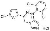 (E)-1-(5-氯-2-噻吩基-2-(1H)-咪唑-1-基)乙酮(2,6-二氯苯基)腙盐酸盐 结构式