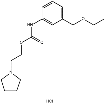 2-(1-Pyrrolidinyl)ethyl m-(ethoxymethyl)carbanilate hydrochloride 结构式
