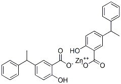 Bis[5-(1-phenylethyl)salicylic acid]zinc salt 结构式