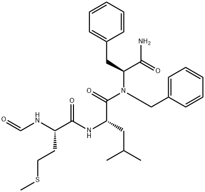 N-FORMYL-MET-LEU-PHE BENZYLAMIDE 结构式