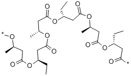 聚(3-羟基丁酸-CO-3-羟基缬草酸) 结构式