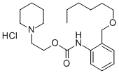 2-Piperidinoethyl o-((hexyloxy)methyl)carbanilate hydrochloride 结构式