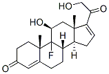Pregna-4,16-diene-3,20-dione, 9-fluoro-11beta,21-dihydroxy- 结构式