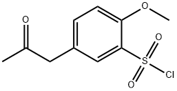 2-METHOXY-5-(2-OXOPROPYL)BENZENESULFONYL CHLORIDE 结构式