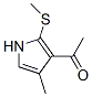 Ethanone, 1-[4-methyl-2-(methylthio)-1H-pyrrol-3-yl]- (9CI) 结构式