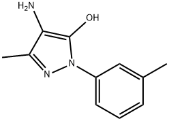 Pyrazol-5-ol, 4-amino-3-methyl-1-m-tolyl- (8CI) 结构式