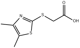 Acetic acid, [(4,5-dimethyl-2-thiazolyl)thio]- (8CI) 结构式