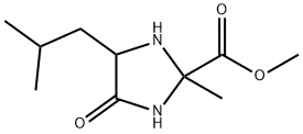 2-Imidazolidinecarboxylicacid,4-isobutyl-2-methyl-5-oxo-,methylester(8CI) 结构式