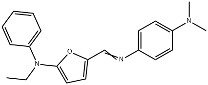 2-Furanamine,  5-[[p-(dimethylamino)phenyl]formimidoyl]-N-ethyl-N-phenyl-  (8CI) 结构式