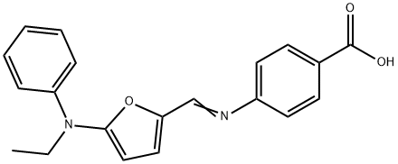 Benzoic  acid,  p-[[5-(N-ethylanilino)furfurylidene]amino]-  (8CI) 结构式