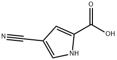 4-氰吡咯 - 2 -羧酸 结构式